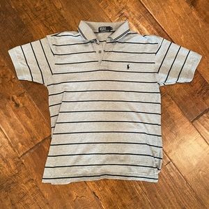 Polo Gray and Black Striped Shirt